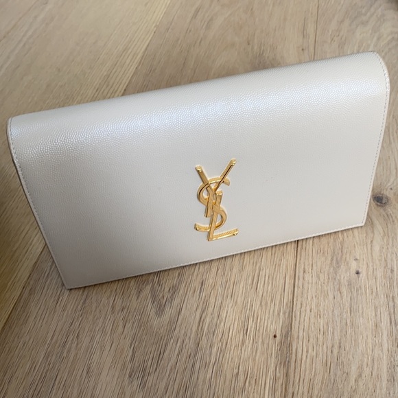 SAINT LAURENT YSL Bo monagram clutch 2017 nude - Picture 3 of 5